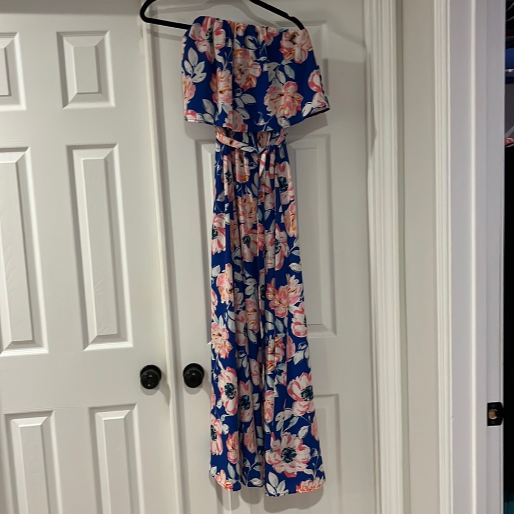 Vici strapless floral maxi dress